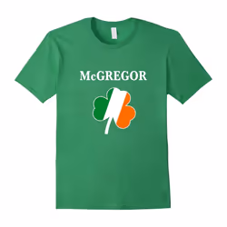 McGregor T Shirt Family Name Irish Flag Shamrock-Father's Day - S