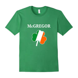 McGregor T Shirt Family Name Irish Flag Shamrock-Father's Day - XL