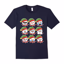 Snowman Emoji T-Shirt Funny Faces Christmas Shirt for Family-Father's Day - XL