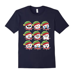 Snowman Emoji T-Shirt Funny Faces Christmas Shirt for Family-Father's Day - XXXL