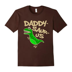 Men's Daddy-Saurus Funny T-Rex Dad Dinosaur Father's Day T-Shirt-Father's Day - M
