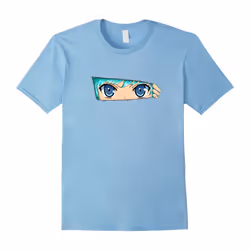 Girl Eyes Face Expression Lover Gifts Funny Anime Tee Shirts-Father's Day - XL