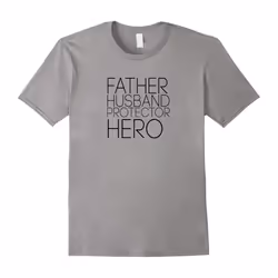 Mens Father Husband Protector Hero T-Shirt Fathers Day Gift-Father's Day - XXXL