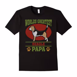 Worlds Greatest Beagle Papa T-shirt-Father's Day - S