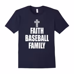 Faith Baseball Family T-Shirt-Father's Day - L
