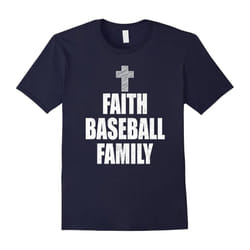 Faith Baseball Family T-Shirt-Father's Day - L