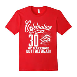 30th Anniversary Gifts For Couple. Wife And Husband Shirts-Father's Day - L
