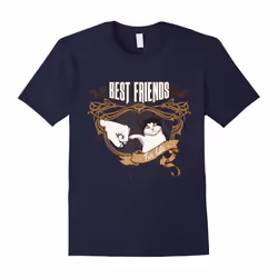 Cat Lovers T-shirt, Best Friends For Life Shirt-Father's Day - L