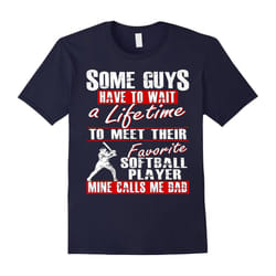 My Favorite Softball Player Calls Me Dad T-Shirt-Father's Day - XL