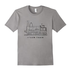 Steam Train Love Model Trains T Shirt Vintage Locomotive Tee-Father's Day - S