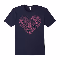 I Love you T shirt Floral Heart Saint Valentine's Day gift-Father's Day - XL