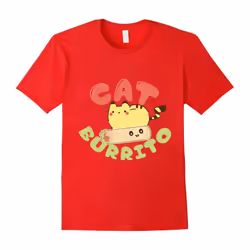 Cat Burrito Purrito Funny Cute Kitty Owner Taco Lover TShirt-Father's Day - M