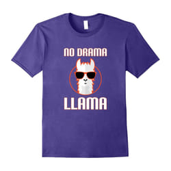 No Drama Llama a Funny Pun T-Shirt For Animal Lovers-Father's Day - S