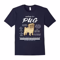 Anatomy of a Pug T-Shirts Pet Dog Owners tshirt Funny Pug Lover tee shirt Pug T-Shirt-Father's Day - L