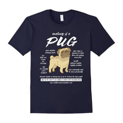 Anatomy of a Pug T-Shirts Pet Dog Owners tshirt Funny Pug Lover tee shirt Pug T-Shirt-Father's Day - L