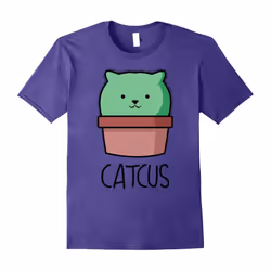 Catcus â Funny Cactus Cat Pun Shirt for Cat Lovers!-Father's Day - S