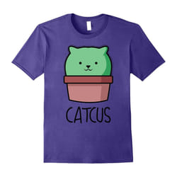 Catcus â Funny Cactus Cat Pun Shirt for Cat Lovers!-Father's Day - L