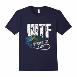 Where's the fish t-shirt WTF love fishing-Father's Day - XL