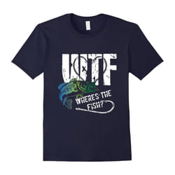 Where's the fish t-shirt WTF love fishing-Father's Day - XL