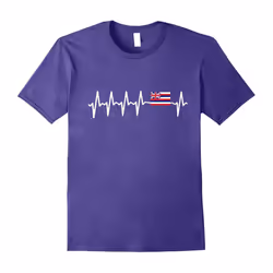 Heartbeat Hawaii T-Shirt Hawaiian Vacation Flag Map Gifts-Father's Day - XL