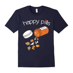 Happy Pills Dog Lover Cute T-shirt-Father's Day - XXL