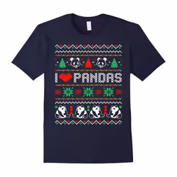 I Love Pandas Ugly Christmas Sweater TShirt-Father's Day - XXXL
