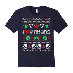 I Love Pandas Ugly Christmas Sweater TShirt-Father's Day - XXXL