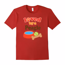 Peagle Dog Lover T-shirt Cute Pet Owner Gift-Father's Day - L