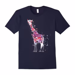 Giraffe Watercolor Love Giraffe T-Shirt-Father's Day - S