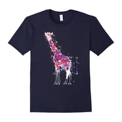 Giraffe Watercolor Love Giraffe T-Shirt-Father's Day - M