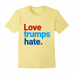 Colorful Love trumps hate T Shirt Bernie Sanders Father's Dayinton-Father's Day - XXXL