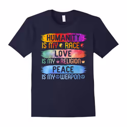 Women's humanity is my race love is my religion yoga shirts-Father's Day - L
