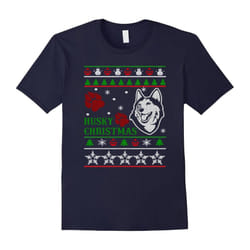 Husky Christmas T-shirt-Funny Christmas Shirt For Dog Lover-Father's Day - S