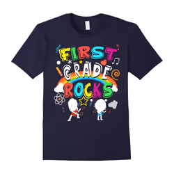 First Grade Rocks Shirt. 1st Grade First day school gifts-Father's Day - XL