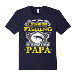 Men's Papa shirt: I LOVE BEING PAPA MORE THAN FISHING papa gifts-Father's Day - XL