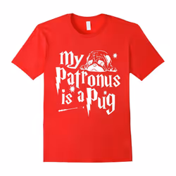 My Patronus Is A Pug, Funny Pug Lovers T-Shirts-Father's Day - L