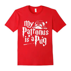 My Patronus Is A Pug, Funny Pug Lovers T-Shirts-Father's Day - L