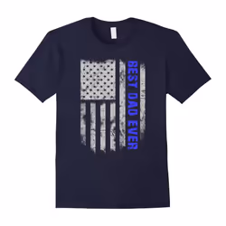 Men's Best Dad Ever American Flag Tshirt For Fathers Day-Father's Day - XXL