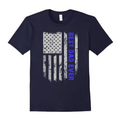 Men's Best Dad Ever American Flag Tshirt For Fathers Day-Father's Day - XXL