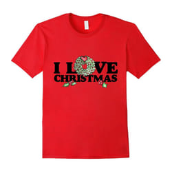 I love Christmas t-shirt cute holiday tshirt xmas party-Father's Day - M
