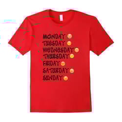 Emoji T-Shirt Love Your Emoticon Shirt 7 Days A Week!-Father's Day - M