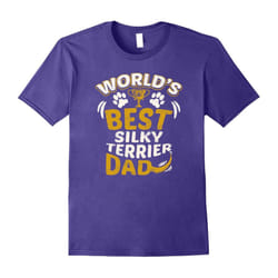 Mens World's Best Silky Terrier Dad Graphic T-Shirt-Father's Day - XXXL