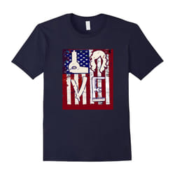 Distressed Love Flag Shirt for Hairdressers or Hairstylist-Father's Day - XXL