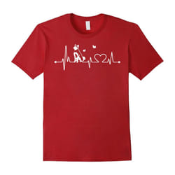 Alaskan Klee Kai love heartbeat T Shirt-Father's Day - L