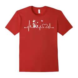 Alaskan Klee Kai love heartbeat T Shirt-Father's Day - XXXL
