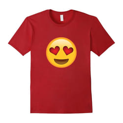 Hearts Love Eyes Smile Emoji T Shirt-Father's Day - L