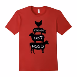 Friends Not Food Vegan T-Shirt for Animal Lovers Vegetarians-Father's Day - M