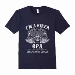 BestFamily â I'm a Cool Biker Opa T-Shirts-Father's Day - L