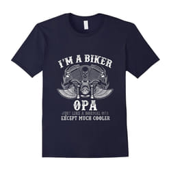 BestFamily â I'm a Cool Biker Opa T-Shirts-Father's Day - L