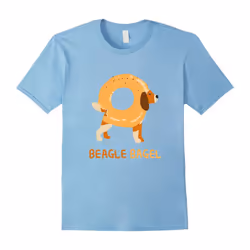 Beagle Shirt Bagel Funny Cute Love Dog Puppy Doge Pup Tee-Father's Day - XL